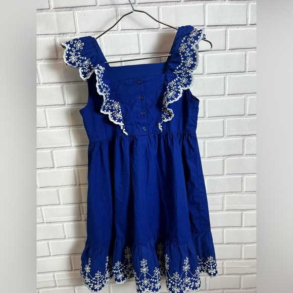 Gymboree girls blue belle, navy narrows Eyelet Dress/size 12 - Picture 10 of 11